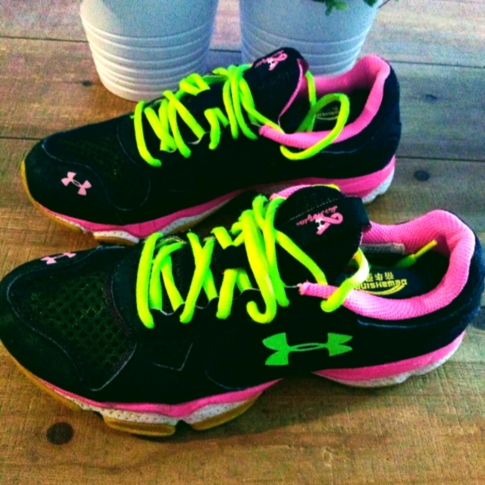Under Armour women's breast cancer sneakers size 8.5